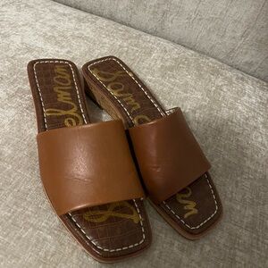 Sam Edelman Tan Leather Mules